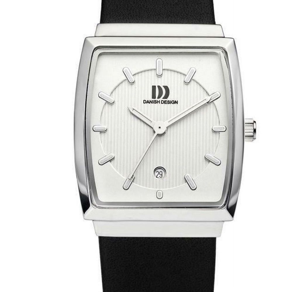 Danish Design Black Leather Strap Watch Minimalist Men’s Quartz